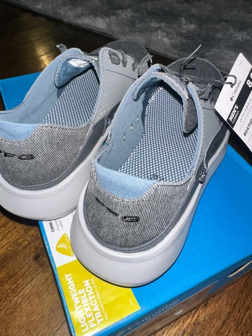 Columbia Men's Boatside Relaxed PFG Gray Casual Boat Shoes NWT Men’s 8